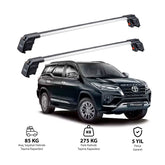 TOYOTA FORTUNER 2015 et modèles ultérieurs TRX2 Thunder Carrier Barres transversales pour galerie de toit 2 barres